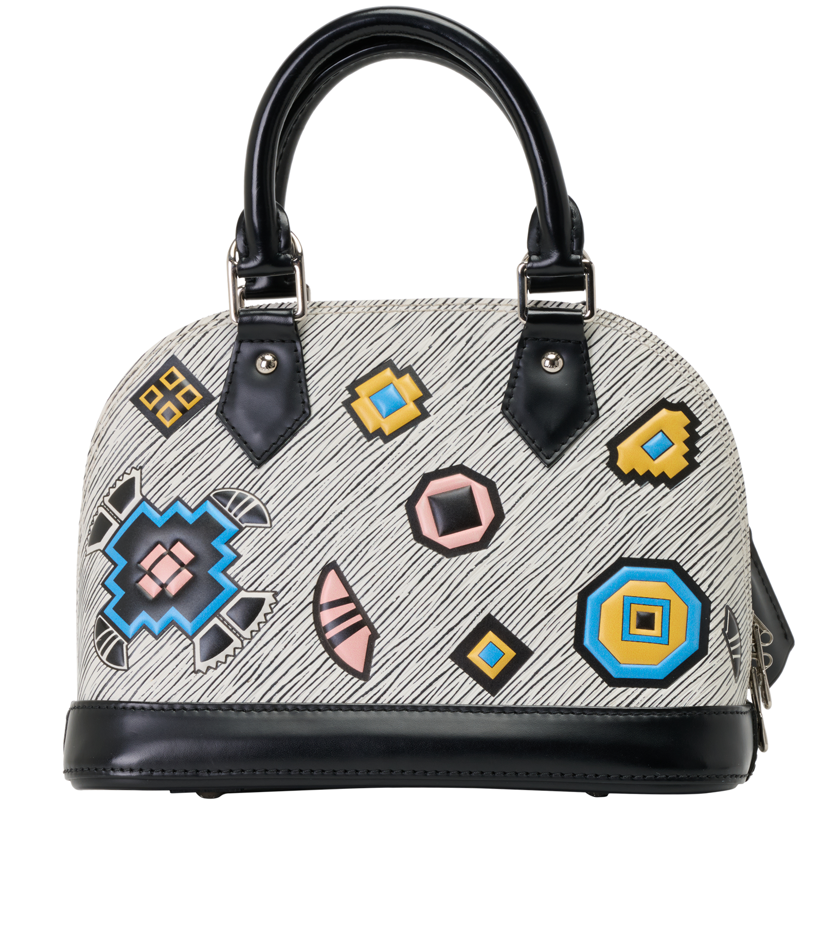 Azteque Alma BB, &pound;1,100, Handbags, Black/White, Leather, Back view